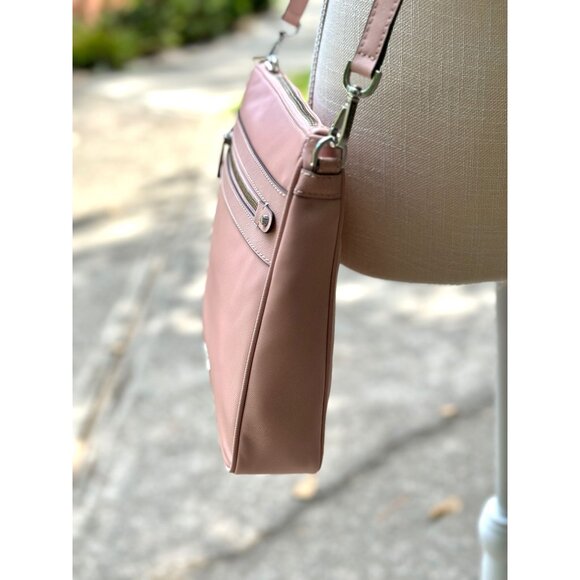 Michael Kors Jet Set Charm Pink Large North South Crossbody 32H1ST9C3C NEW - Picture 4 of 16